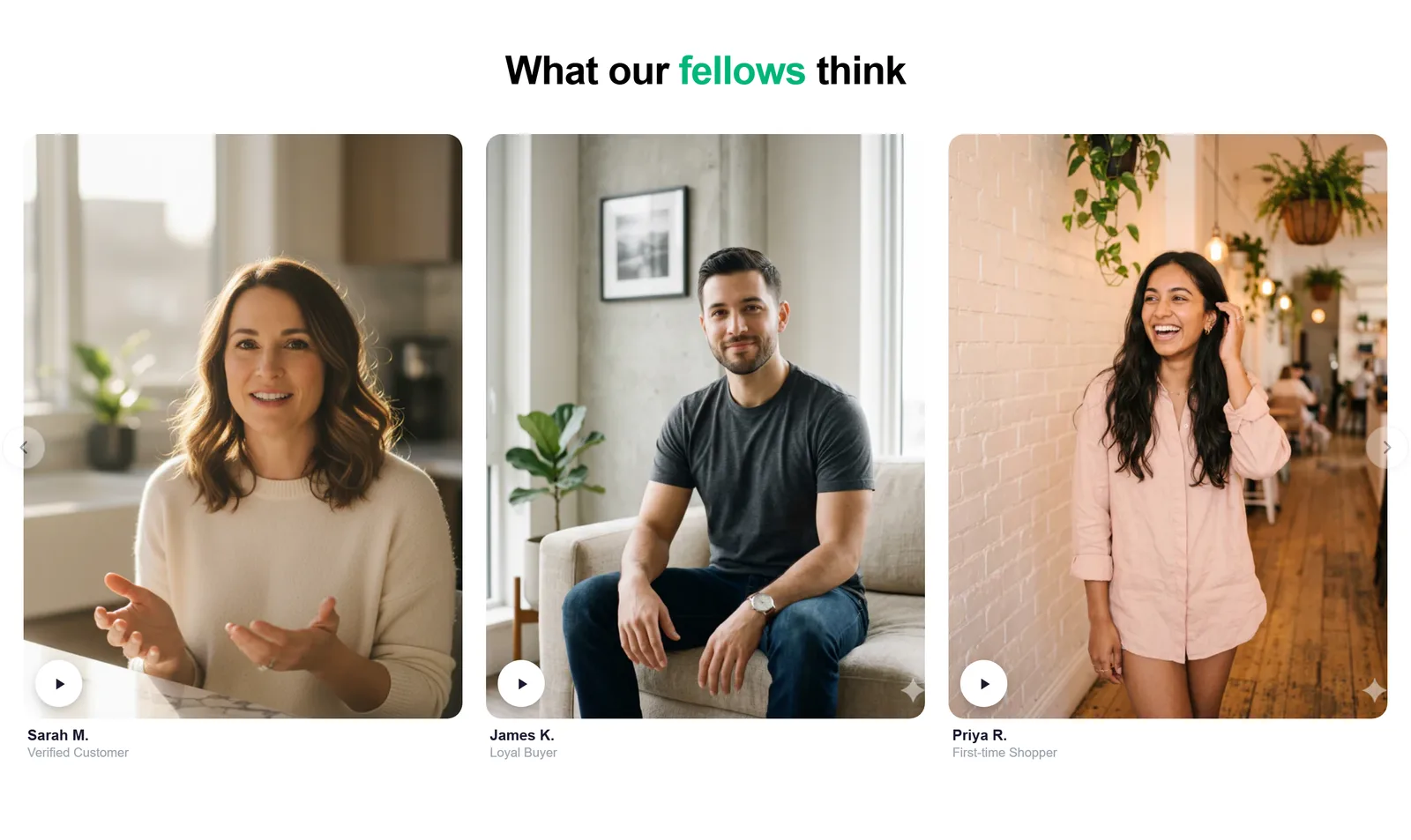 Video carousel section preview